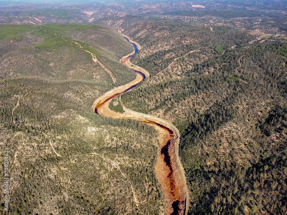 Rio Tinto, Andalusia, Spain, red river, minerals - obrazy, fototapety, plakaty 