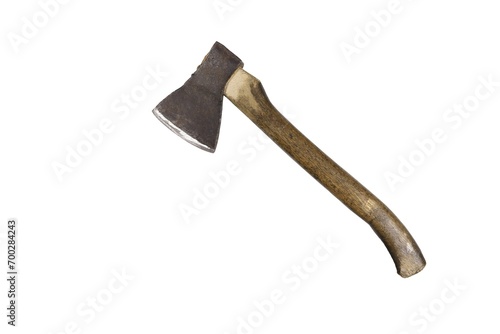 Image of an ax on a white background.