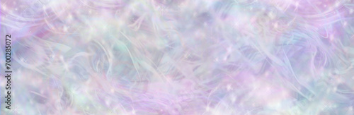 Misty sparkling wispy ethereal wide website banner template - pink lilac blue messy disordered magical fairy like background ideal for spiritual healing theme 