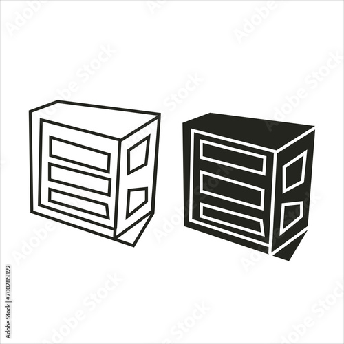 Box Outline And Vector 