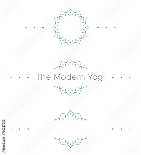 Minimal, Modern Yoga Logo and Flower Design