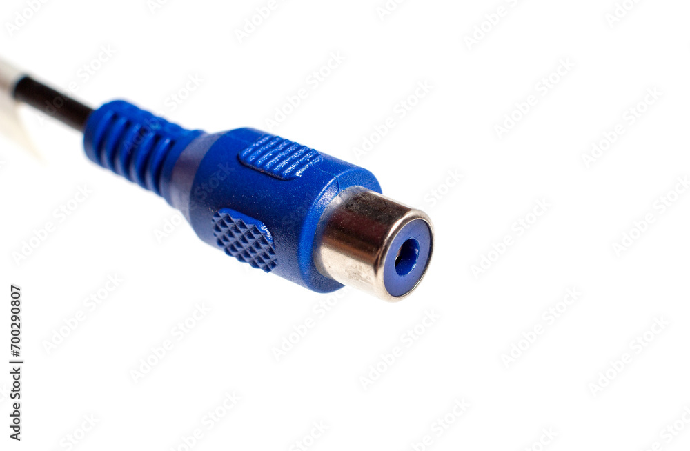 Video connector for a computer on a white background, connecting a computer Video connector for a computer on a white background, connecting a computer