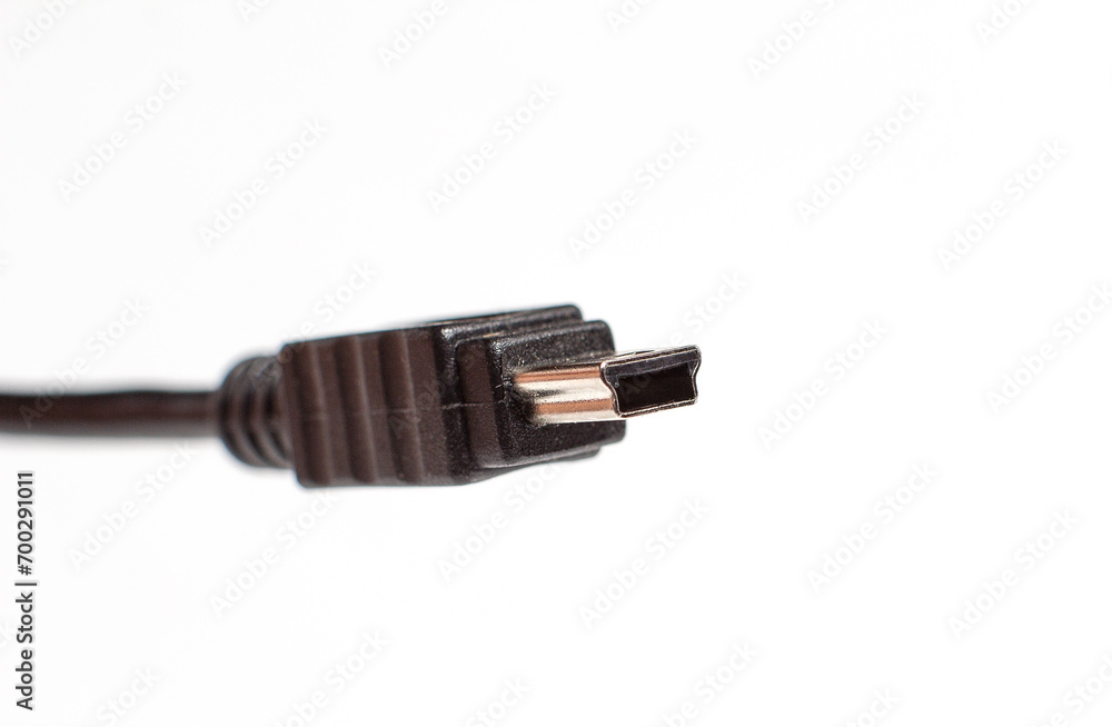USB connector on white background USB connector on white background