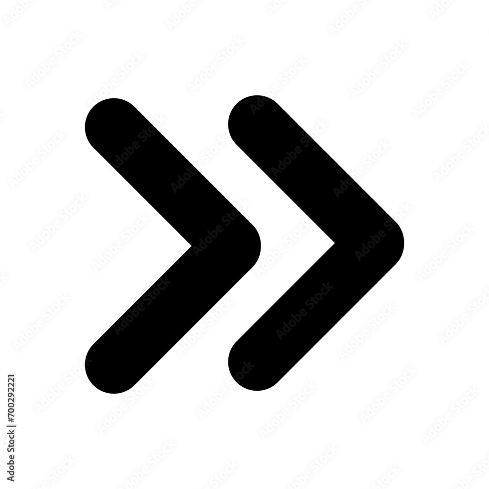 Fast forward icon button multimedia next media player double arrows isolated on white background vector design Fast forward icon button multimedia next media player double arrows isolated on white background vector design