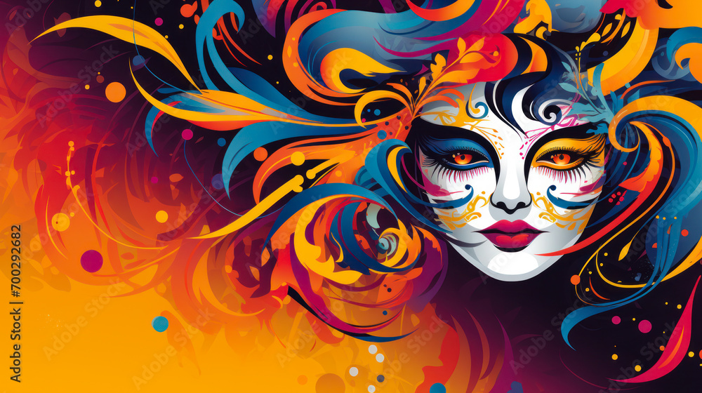 Carnival and festival celebration: A blaze of color and design