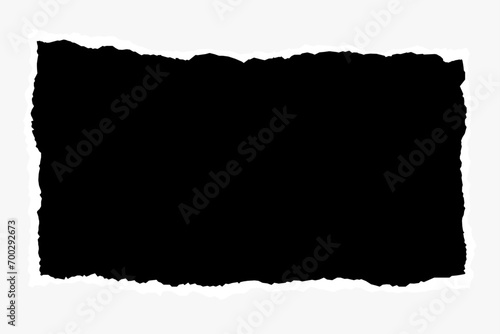 Horizontal torn paper edge. Ripped squared  white paper strips. Vector eps illustration