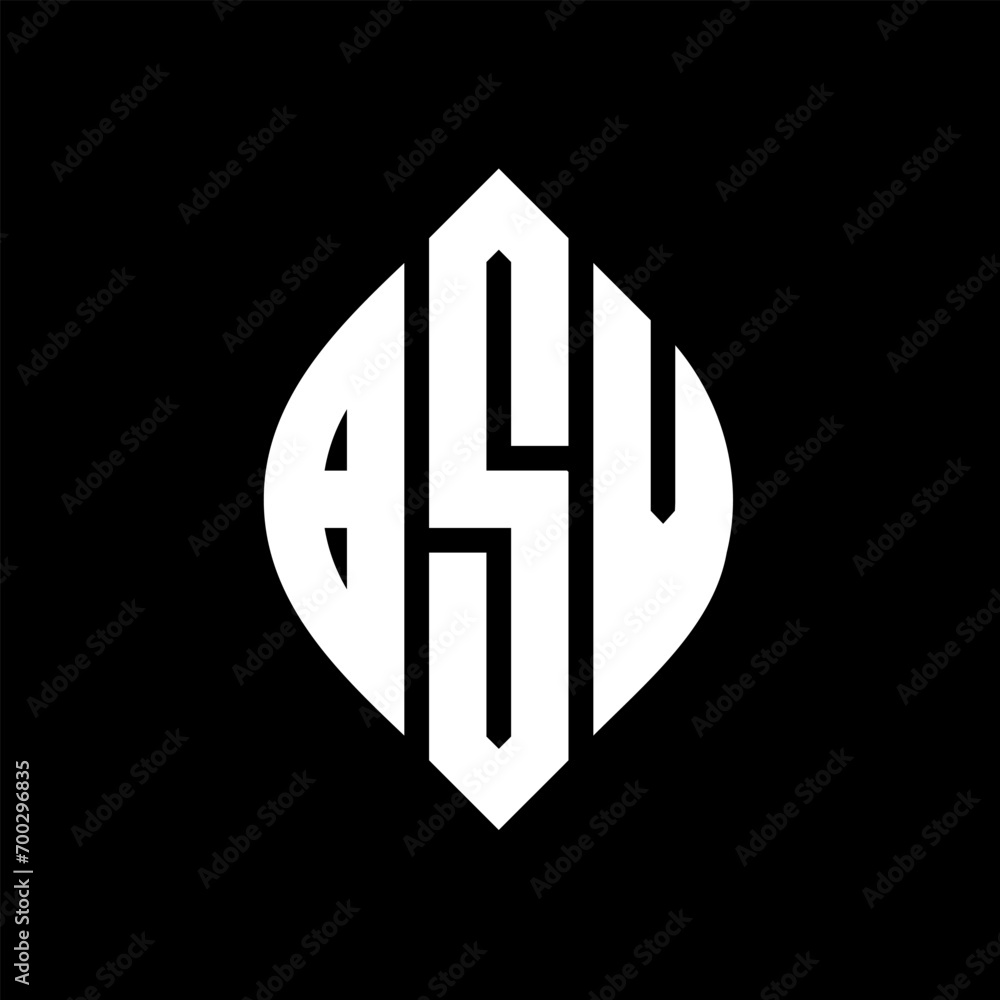 BSV circle letter logo design with circle and ellipse shape. BSV ellipse letters with typographic style. The three initials form a circle logo. BSV Circle Emblem Abstract Monogram Letter Mark Vector. BSV circle letter logo design with circle and ellipse shape. BSV ellipse letters with typographic style. The three initials form a circle logo. BSV Circle Emblem Abstract Monogram Letter Mark Vector.