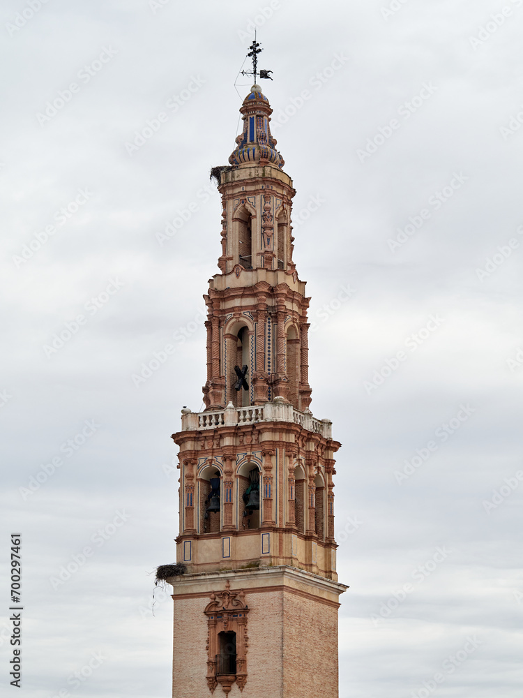 Towers of Church of Ecija, town of Seville, Andalusia, Spain. Known for the city of towers for its churches.