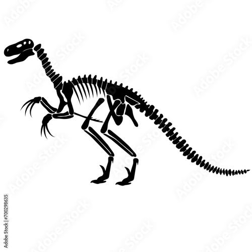 Dinosaur Skeleton Sillhouette