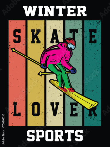 Skate vector T-shirt  design 2024