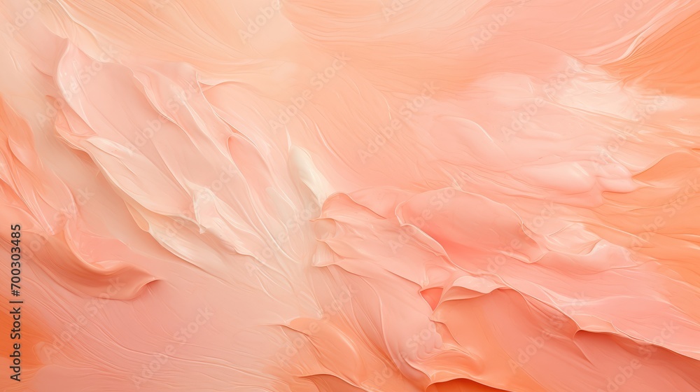 Oil paint soft peach color. Abstract background
