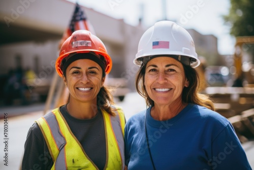 Portrait of a smiling middle aged construction worker