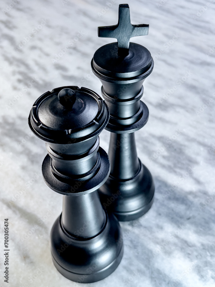 Black Chess King and Queen Black Chess King and Queen