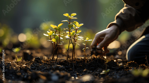 hands planting a small tree