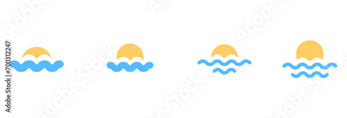 Moon with stars. Weather forecast icon. Vector illustration. photo