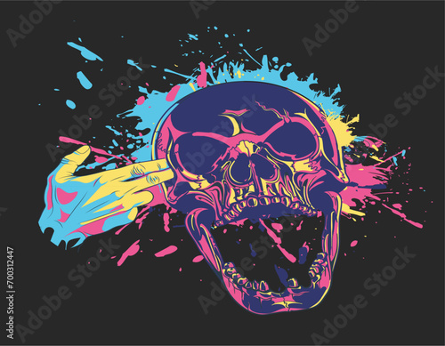 magnificent abstract skull art