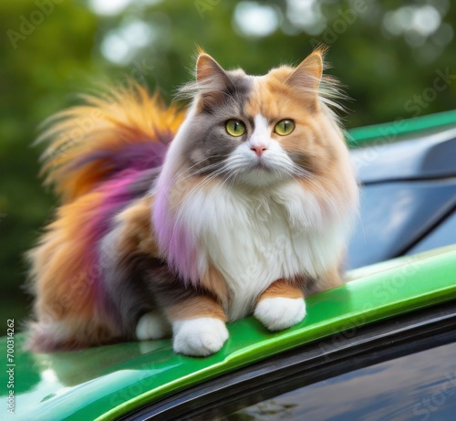 Coloured, magic, lgbt cat