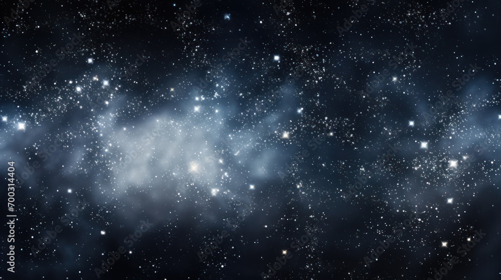 a space filled with lots of stars on a black sky filled with lots of white and blue stars in the middle of the night. a space filled with lots of stars on a black sky filled with lots of white and blue stars in the middle of the night.