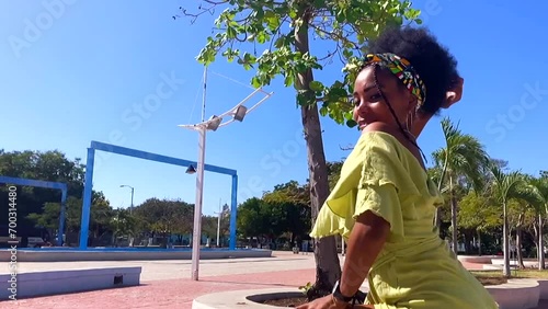 Gorgeous Cuban woman dances in Santiago de Cuba