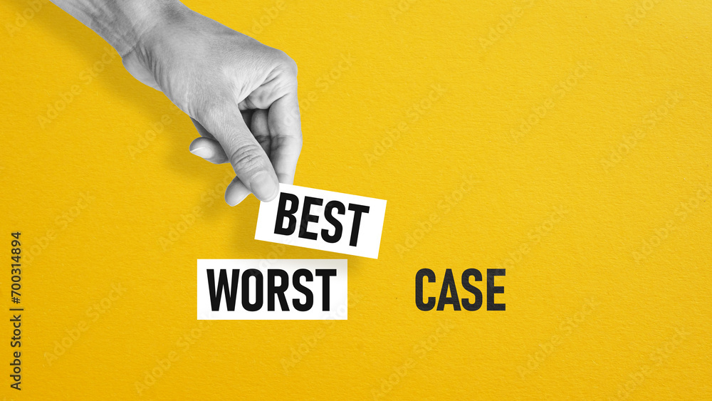 Best case and worst case for decision - obrazy, fototapety, plakaty 