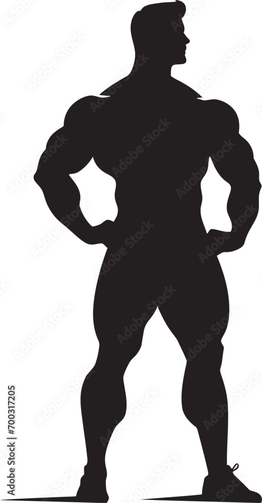Blackened Brawn Bodybuilders Iconic Glyph Graphite Glance Full Body Black Vector Blackened Brawn Bodybuilders Iconic Glyph Graphite Glance Full Body Black Vector