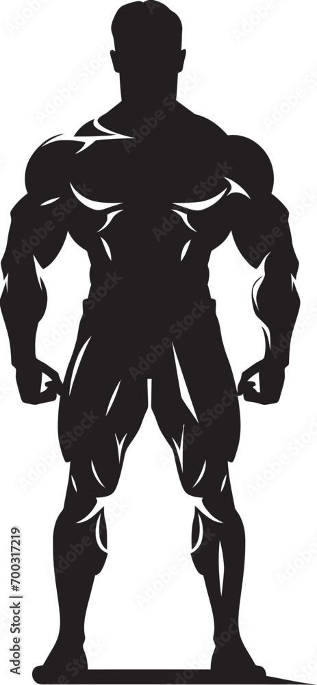 Obsidian Opulence Full Body Black Design Vectorized Vigor Bodybuilders Iconic Emblem Obsidian Opulence Full Body Black Design Vectorized Vigor Bodybuilders Iconic Emblem