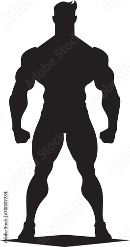 Carbon Cut Full Body Black Logo Monochrome Muscle Bodybuilders Iconic Logo