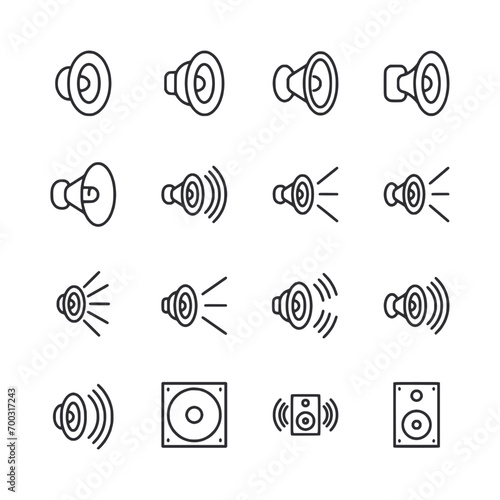 set of icons speaker