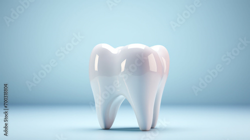A 3D rendered image of a healthy tooth demonstrates the importance of dental care and the strength of a well-maintained molar.