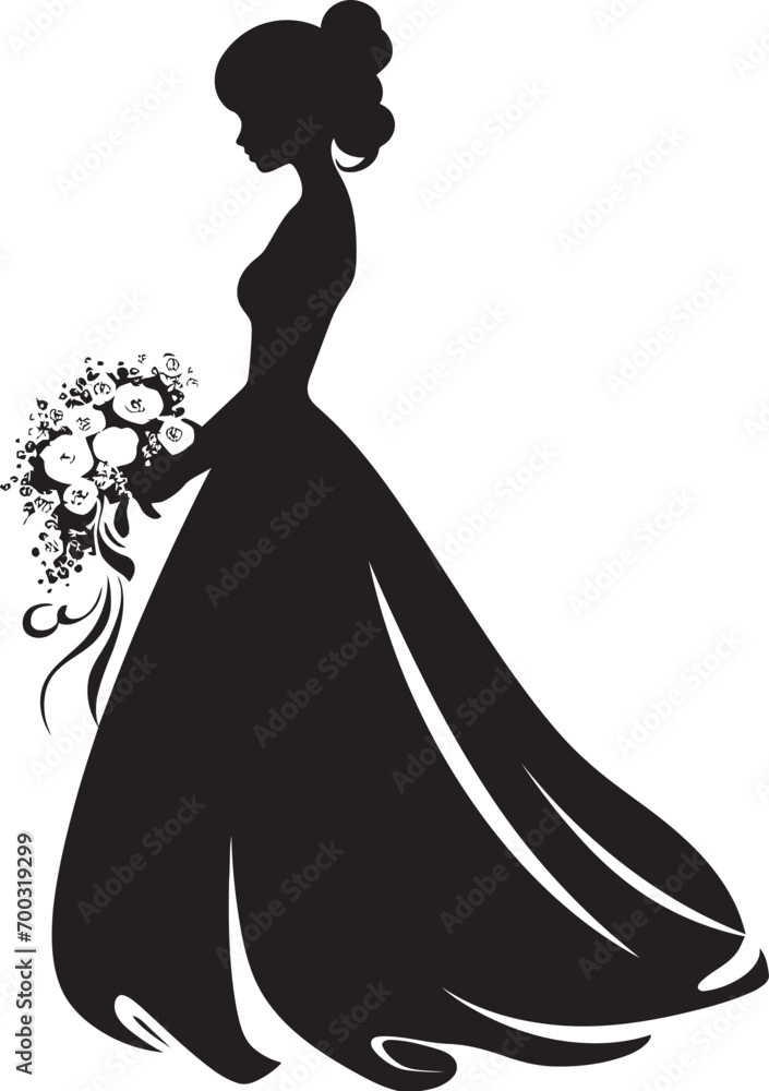 Ethereal Brides Aura Black Vector Emblem Elegant Wedding Elegance Monochrome Bride Ethereal Brides Aura Black Vector Emblem Elegant Wedding Elegance Monochrome Bride