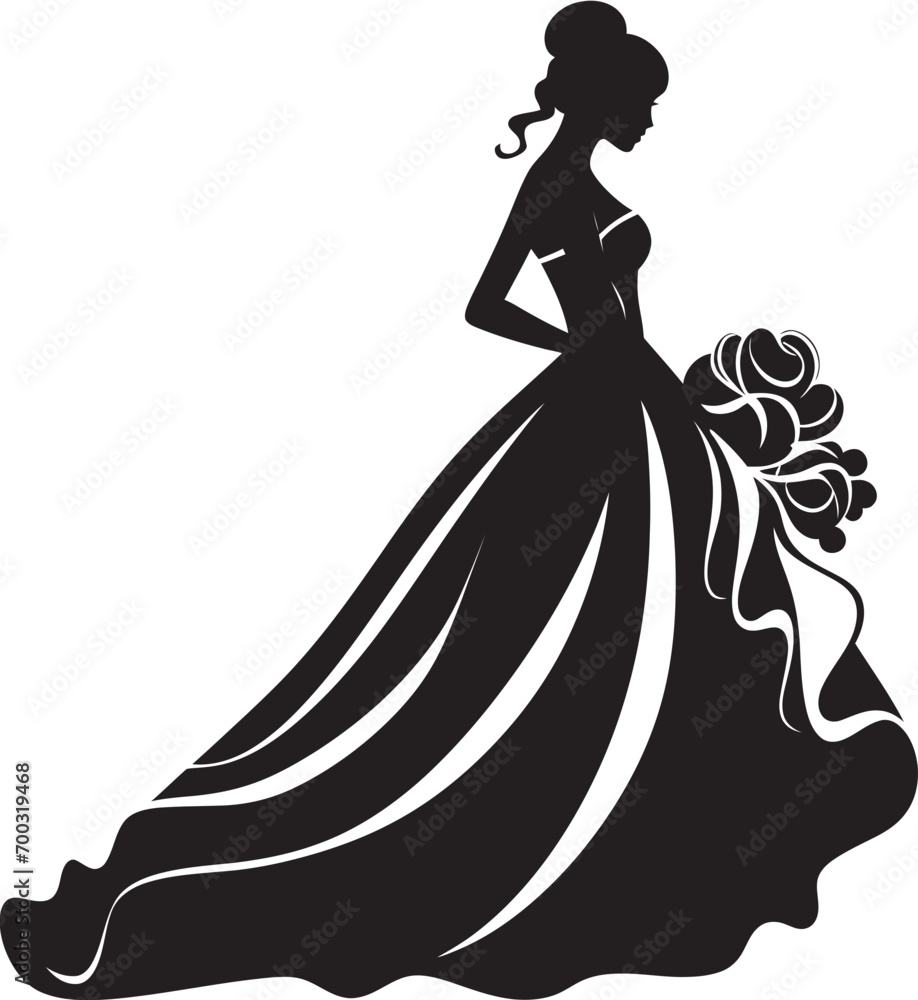 Timeless Essence Monochrome Bride Radiant Portrait Black Logo