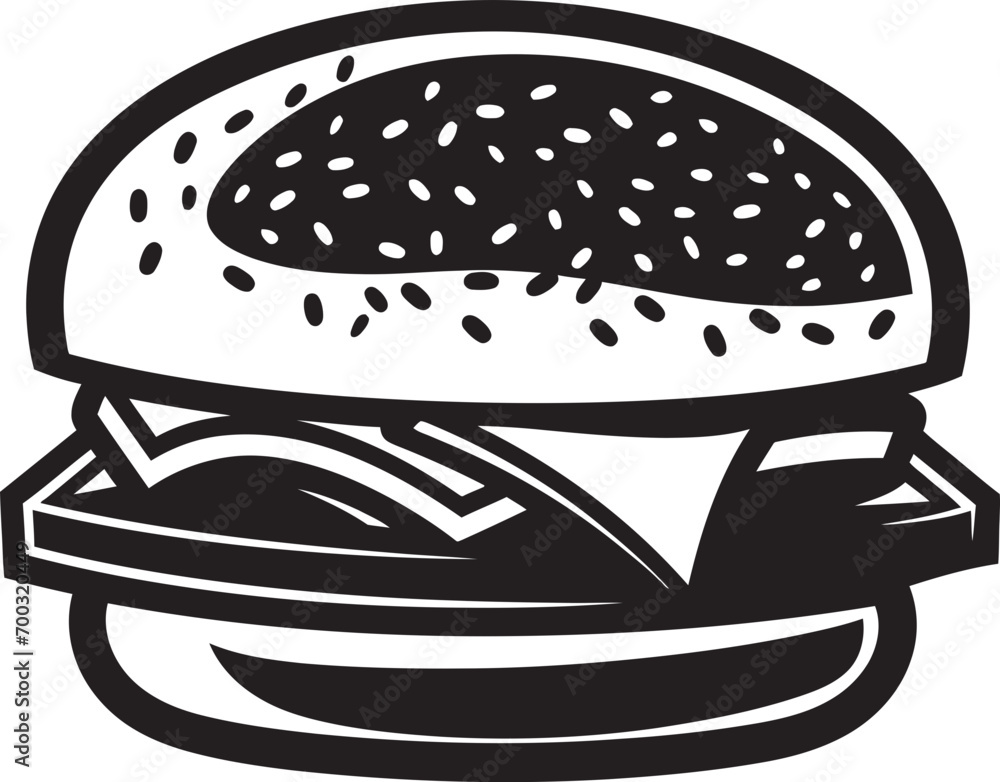 Burger Essence Black Vector Logo Tasty Mystery Vector Burger Icon Burger Essence Black Vector Logo Tasty Mystery Vector Burger Icon