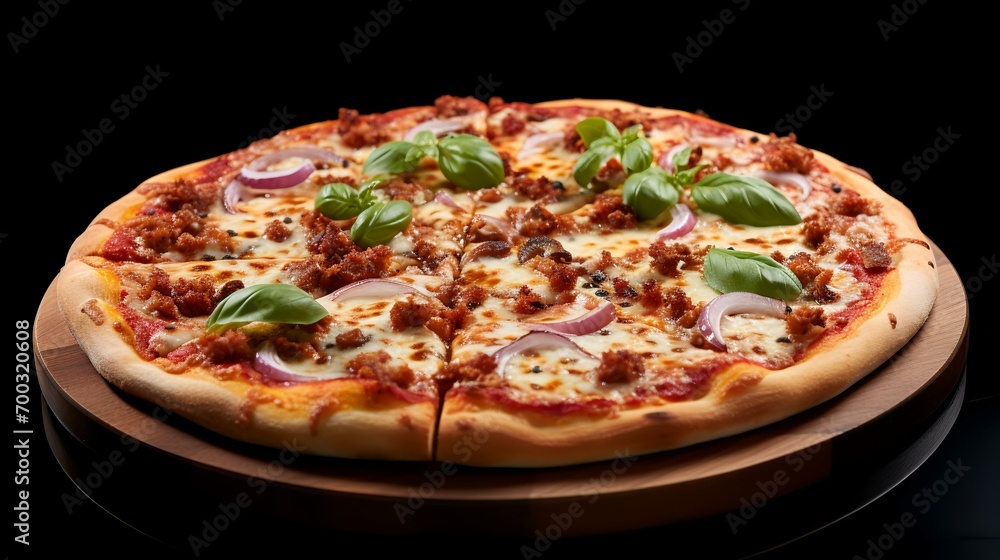 Traditional Italian Pizza Isolated on White Background