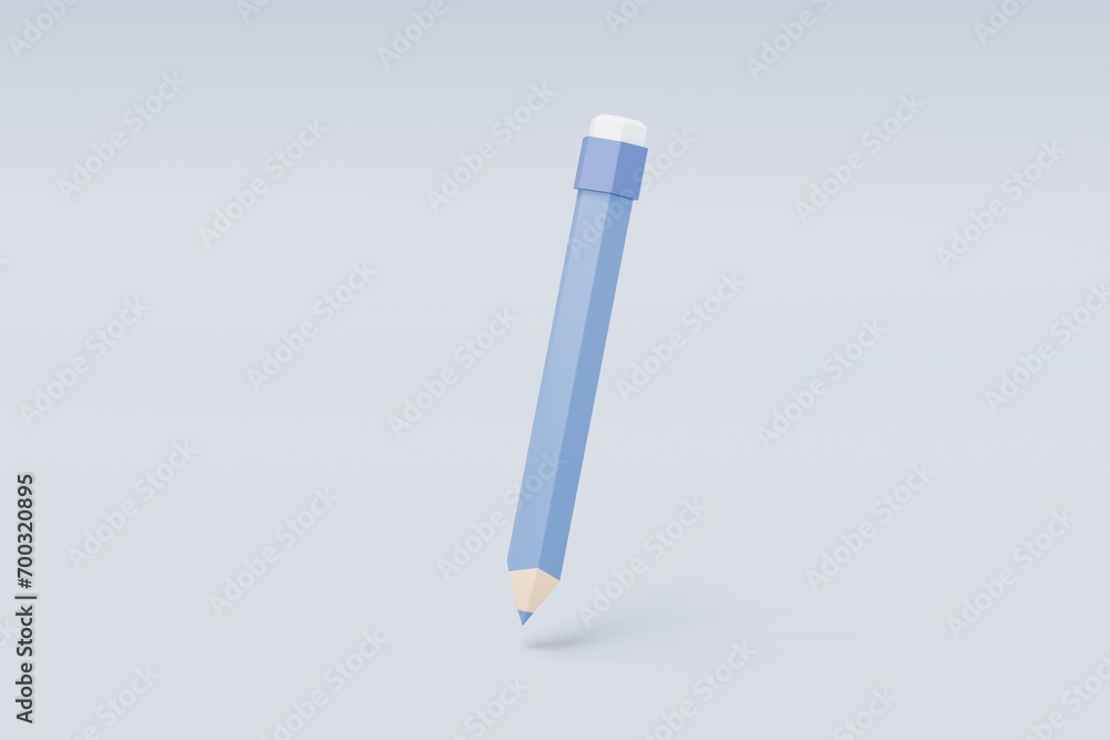 3d pen or pencil icon floating on isolated blue background. Contract signing attribute drawing learning education. minimal cartoon.3D Rendering. Banner, a place for text, copy space. 3d pen or pencil icon floating on isolated blue background. Contract signing attribute drawing learning education. minimal cartoon.3D Rendering. Banner, a place for text, copy space.