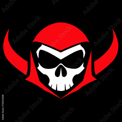 Skeletal Elegance: Modern Human Skull Logo Design