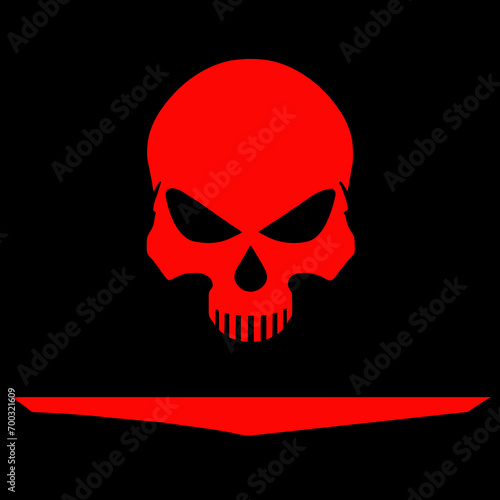 Skeletal Elegance: Modern Human Skull Logo Design