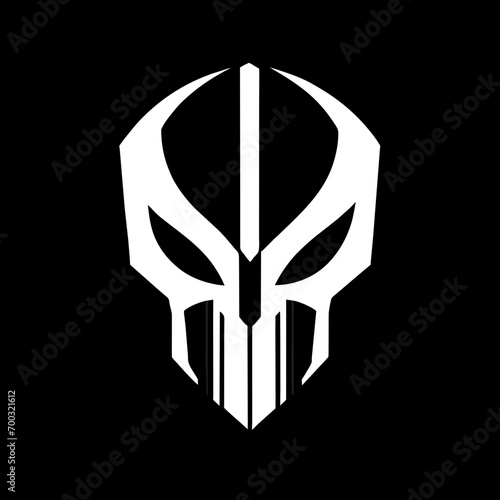 Skeletal Elegance: Modern Human Skull Logo Design