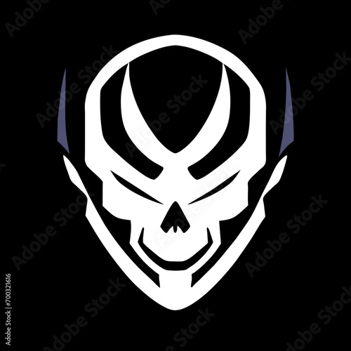 Skeletal Elegance: Modern Human Skull Logo Design