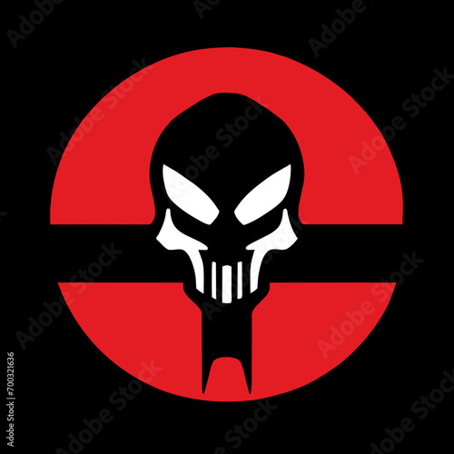 Skeletal Elegance: Modern Human Skull Logo Design