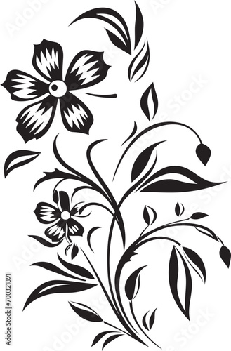 Botanical Vine Elegance Monochrome Design Vineyard Harmony Black Wine Logo © BABBAN