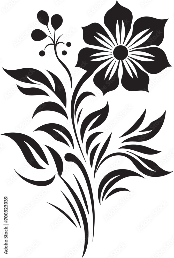 Simple Yet Bold Outline Monochrome Emblem Botanical Boundary Black Vector Sketch Simple Yet Bold Outline Monochrome Emblem Botanical Boundary Black Vector Sketch