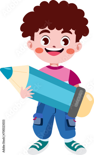 Happy cute children back to school