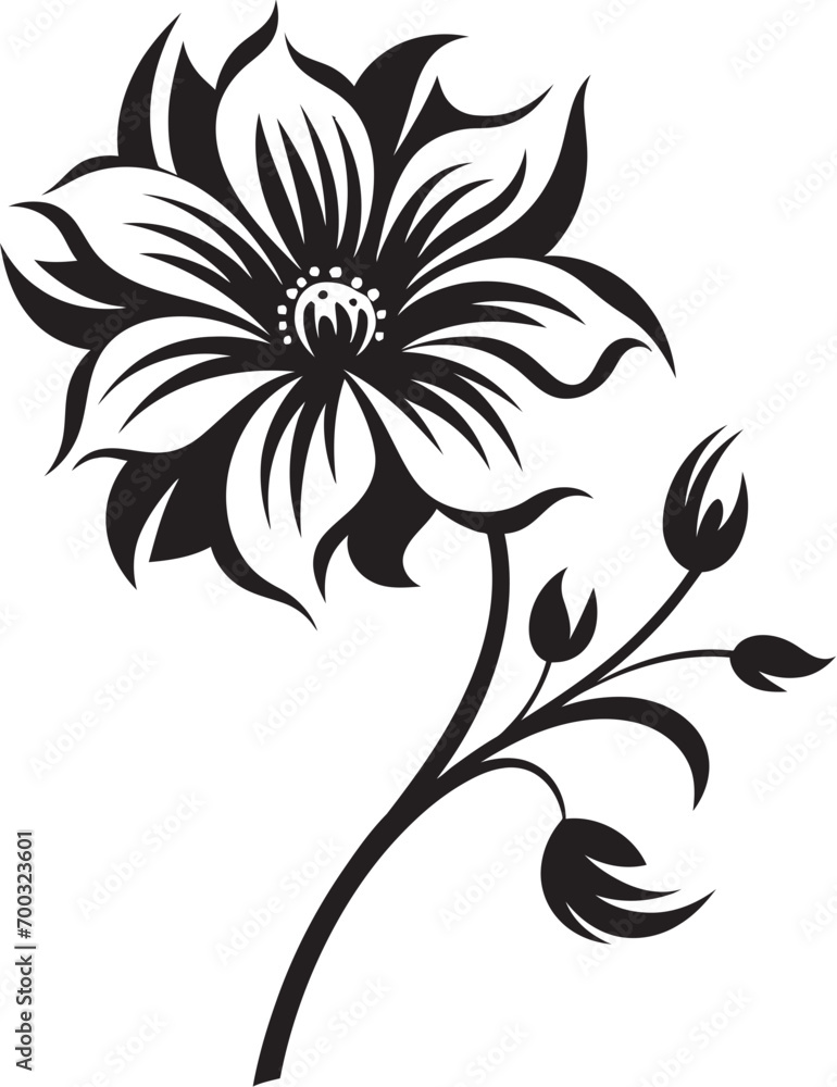 Thickened Floral Sketch Black Iconic Emblem Minimalist Petal Framework Monochrome Emblematic Logo Thickened Floral Sketch Black Iconic Emblem Minimalist Petal Framework Monochrome Emblematic Logo