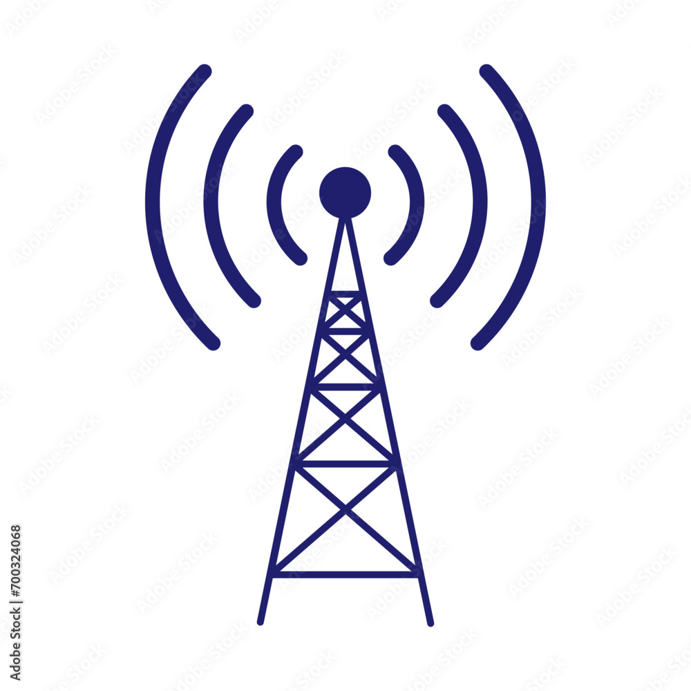 Antenna vector flat illustration on white background. Antenna vector flat illustration on white background.