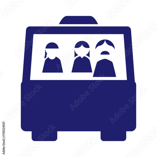 Bus vector icon on white