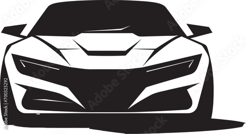 Sleek Electric Sedan Black Vector Emblem Eco Friendly Ride Monochrome Iconic Design