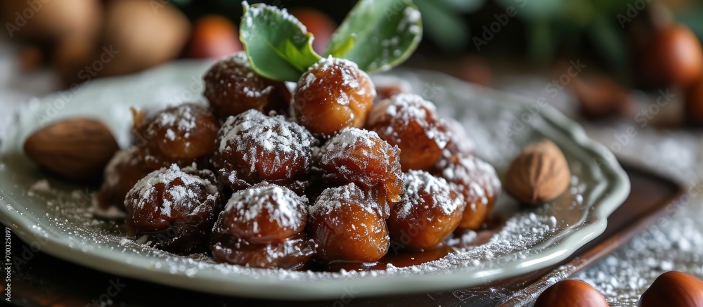 Candied chestnut confection from Italy and France. Candied chestnut confection from Italy and France.