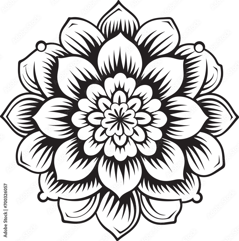 Graceful Bloom Element Monochrome Logo Singular Petal Symbolism Iconic Art Graceful Bloom Element Monochrome Logo Singular Petal Symbolism Iconic Art