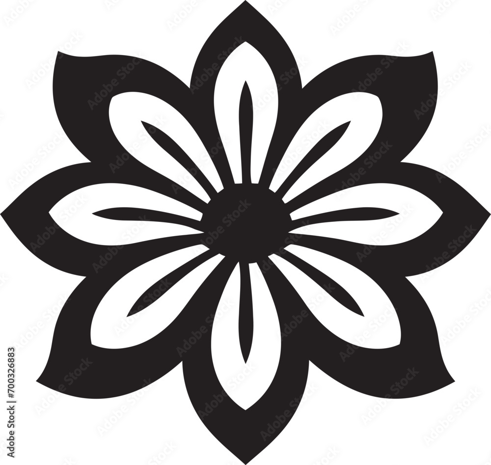 Graceful Floral Mark Black Emblem Detail Minimalistic Petal Icon Stylish Vector Mark Graceful Floral Mark Black Emblem Detail Minimalistic Petal Icon Stylish Vector Mark