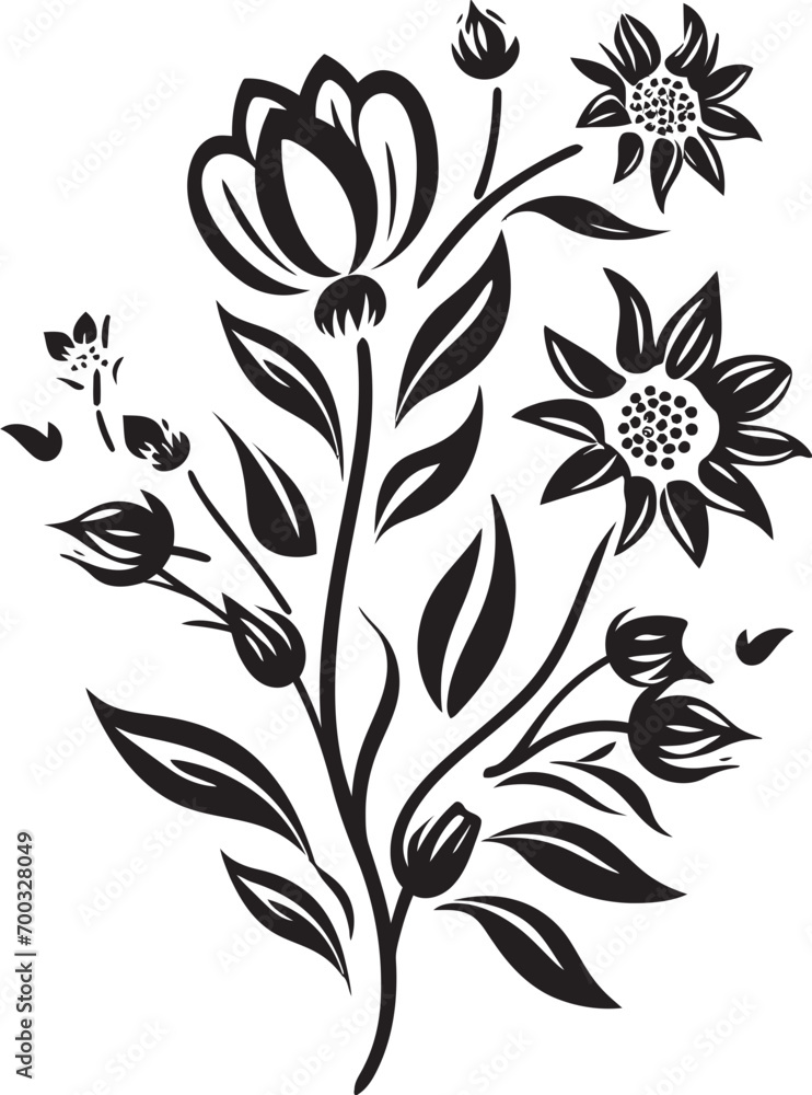 Frozen Flora Impressions Iconic Black Emblem Snowfall Petal Handiwork Stylish Vector Detail Frozen Flora Impressions Iconic Black Emblem Snowfall Petal Handiwork Stylish Vector Detail